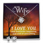 I LOVE YOU, LOVE KNOT EARRING & NECKACLE SET WITH MESSAGE CARD, ANNIVERSAY AND BIRTHDAY GIFT FOR HER