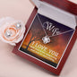I LOVE YOU, LOVE KNOT EARRING & NECKACLE SET WITH MESSAGE CARD, ANNIVERSAY AND BIRTHDAY GIFT FOR HER