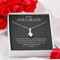 My Soulmate, Alluring Beauty Necklace With Message Card, Pendant For Her, Birthday, Gift For Her, Jewelry For Her, Anniversary Gift, Flawless Necklace With Message Card