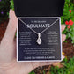 To My Beautiful Soulmate Necklace with Message Card, Valentine's Day, Birthday, Christmas, Soulmate Pendant Gift For Her