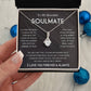 To My Beautiful Soulmate Necklace with Message Card, Valentine's Day, Birthday, Christmas, Soulmate Pendant Gift For Her