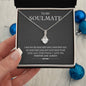 My Soulmate, Alluring Beauty Necklace With Message Card, Pendant For Her, Birthday, Gift For Her, Jewelry For Her, Anniversary Gift, Flawless Necklace With Message Card