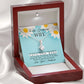 TO MY GORGEOUS WIFE, ALLURING BEAUTY NECKLACE WITH MESSAGE CARD, BIRTHDAY AND ANNIVERSAY GIFT FOR HER, NECKLACE FROM HUSBAND