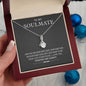 My Soulmate, Alluring Beauty Necklace With Message Card, Pendant For Her, Birthday, Gift For Her, Jewelry For Her, Anniversary Gift, Flawless Necklace With Message Card