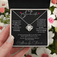 TO MY SOULMATE, LOVE KNOT NECKLACE WITH MESSAGE CARD FOR HER, BIRTHDAY GIFT FOR HER, UNIQUE GIFT