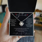 TO MY SOULMATE, LOVE KNOT NECKLACE WITH MESSAGE CARD FOR HER, BIRTHDAY GIFT FOR HER, UNIQUE GIFT