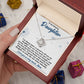 TO MY AMAZING DAUGHTER, LOVE KNOT NECKLACE WITH BEAUTIFUL MESSAGE CARD, BIRTHDAY GIFT FOR HER, UNIQUE GIFT
