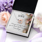 TO MY LOVE, INTERLOCKING HEART NECKLACE  WITH MESSAGE CARD, BIRTHDAY AND ANNIVERSAY GIFT FOR HER, NECKLACE JWELERY