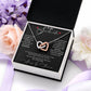 TO MY SOULMATE, INTERLOCKING HEART NECKLACE WITH MESSAGE CARD, BIRTHDAY AND ANNIVERSAY GIFT FOR HER, NECKLACE JWELERY