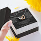 TO MY SOULMATE, INTERLOCKING HEART NECKLACE WITH MESSAGE CARD, BIRTHDAY AND ANNIVERSAY GIFT FOR HER, NECKLACE JWELERY