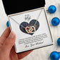 TO MY WIFE, INTERLOCKING HEART NECKLACE FOR WIFE, BIRTHDAY AND ANNIVERSAY GIFT FOR HER, NECKLACE JWELERY WITH MESSAGE CARD
