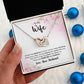 TO MY WIFE, INTERLOCKING HEART NECKLACE, GIFT FOR WIFE, NECKLACE JWELERY WITH MESSAGE CARD, ANNIVERSARY AND BIRTHDAY GIFT FOR HER