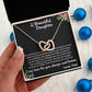 TO MY BEAUTIFUL DAUGHTER, INTERLOCKING HEART NECKLACE WITH MESSAGE CARD, BIRTHDAY GIFT FOR HER, UNQUE GIFT FOR DAUGHTER FROM DAD, ALWAYS AND FOREVER