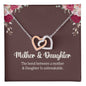 The Bond Between a Mother & Daughter is Unbreakable. Interlocking Hearts Necklace, Two Hearts Necklace, Gift for Mom/Daughter, Golden/Silver Necklace