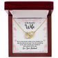 TO MY BEAUTIFUL WIFE,  INTERLOCKING HEART NECKLACE WITH MESSAGE CARD, BIRTHDAY AND ANNIVERSARY GIFT, UNIQUE GIFT FO HER, NECKLACE JWELERY