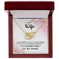 TO MY WIFE, INTERLOCKING HEART NECKLACE, GIFT FOR WIFE, NECKLACE JWELERY WITH MESSAGE CARD, ANNIVERSARY AND BIRTHDAY GIFT FOR HER