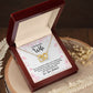 TO MY BEAUTIFUL WIFE,  INTERLOCKING HEART NECKLACE WITH MESSAGE CARD, BIRTHDAY AND ANNIVERSARY GIFT, UNIQUE GIFT FO HER, NECKLACE JWELERY
