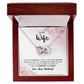 TO MY WIFE, INTERLOCKING HEART NECKLACE, GIFT FOR WIFE, NECKLACE JWELERY WITH MESSAGE CARD, ANNIVERSARY AND BIRTHDAY GIFT FOR HER