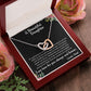 TO MY BEAUTIFUL DAUGHTER, INTERLOCKING HEART NECKLACE WITH MESSAGE CARD, BIRTHDAY GIFT FOR HER, UNQUE GIFT FOR DAUGHTER FROM DAD, ALWAYS AND FOREVER