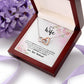 TO MY WIFE, INTERLOCKING HEART NECKLACE, GIFT FOR WIFE, NECKLACE JWELERY WITH MESSAGE CARD, ANNIVERSARY AND BIRTHDAY GIFT FOR HER