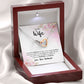 TO MY WIFE, INTERLOCKING HEART NECKLACE, GIFT FOR WIFE, NECKLACE JWELERY WITH MESSAGE CARD, ANNIVERSARY AND BIRTHDAY GIFT FOR HER
