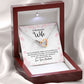 TO MY BEAUTIFUL WIFE,  INTERLOCKING HEART NECKLACE WITH MESSAGE CARD, BIRTHDAY AND ANNIVERSARY GIFT, UNIQUE GIFT FO HER, NECKLACE JWELERY