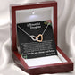 TO MY BEAUTIFUL DAUGHTER, INTERLOCKING HEART NECKLACE WITH MESSAGE CARD, BIRTHDAY GIFT FOR HER, UNQUE GIFT FOR DAUGHTER FROM DAD, ALWAYS AND FOREVER