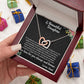 TO MY BEAUTIFUL DAUGHTER, INTERLOCKING HEART NECKLACE WITH MESSAGE CARD, BIRTHDAY GIFT FOR HER, UNQUE GIFT FOR DAUGHTER FROM DAD, ALWAYS AND FOREVER