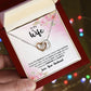 TO MY WIFE, INTERLOCKING HEART NECKLACE, GIFT FOR WIFE, NECKLACE JWELERY WITH MESSAGE CARD, ANNIVERSARY AND BIRTHDAY GIFT FOR HER