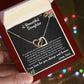 TO MY BEAUTIFUL DAUGHTER, INTERLOCKING HEART NECKLACE WITH MESSAGE CARD, BIRTHDAY GIFT FOR HER, UNQUE GIFT FOR DAUGHTER FROM DAD, ALWAYS AND FOREVER