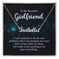 TO MY BEAUTIFUL GIRLFRIEND, CUSTOM NAME NECKLACE WITH MESSAGE CARD, BIRTHDAY GIFT FOR HER, NECKLACE PENDANT FOR GIRLFRIEND FROM BOYFRIEND