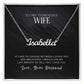 TO MY GORGEOUS WIFE, CUSTOM NAME NECKLACE, GIFT FOR HER, NECKLACE PENDANT WITH MESSAGE CARD, FOR WIFE FROM HUSBAND