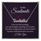 TO MY SOULMATE, CUSTOM NAME NECKLACE, GIFT FOR HER, NECKLACE PENDANT WITH MESSAGE CARD, FOR WIFE FROM HUSBAND