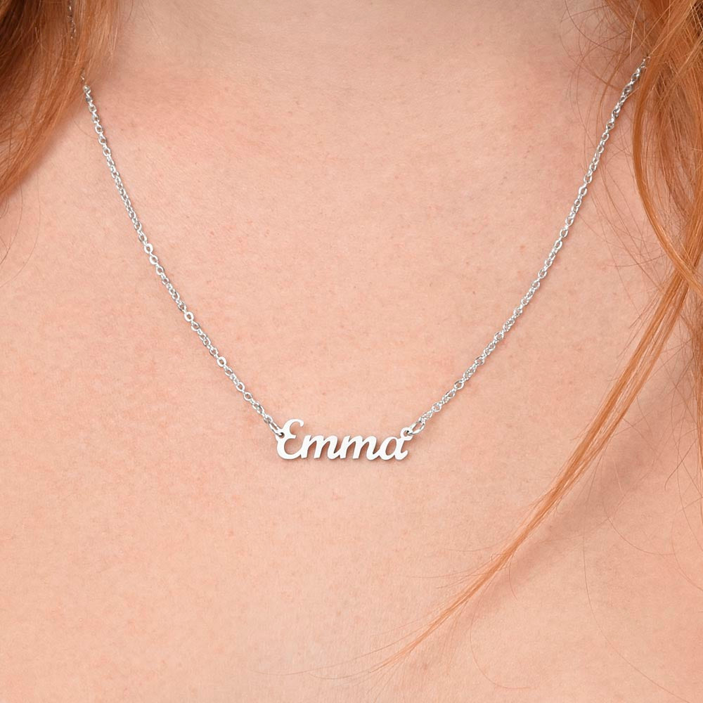 TO MY BEST FRIEND, CUSTOM NAME NECKLACE WITH MESSAGE CARD, CUSTOM GIFT FOR HER, NECKLACE GIFT FOR FRIEND,