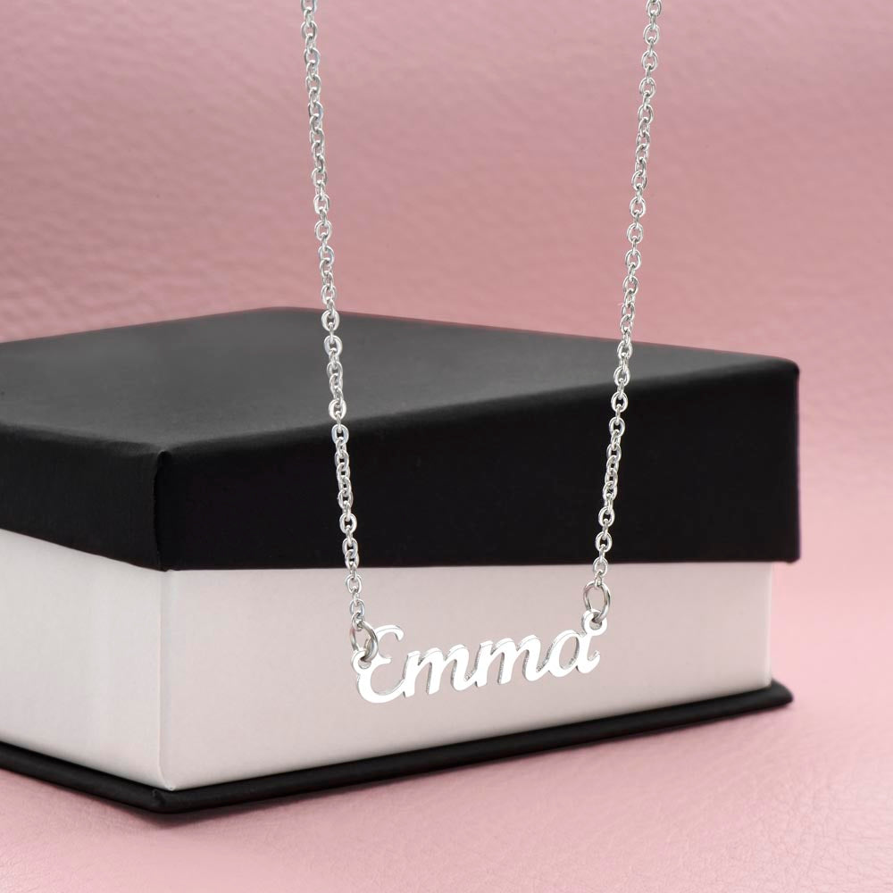 TO MY BEST FRIEND, CUSTOM NAME NECKLACE WITH MESSAGE CARD, CUSTOM GIFT FOR HER, NECKLACE GIFT FOR FRIEND,