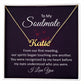 TO MY SOULMATE, CUSTOM NAME NECKLACE, GIFT FOR HER, NECKLACE PENDANT WITH MESSAGE CARD, FOR WIFE FROM HUSBAND