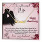 TO MY BEAUTIFUL WIFE HAPPY ANNIVERSARY, CUSTOM NAME NECKLACE, GIFT FOR HER, NECKLACE PENDANT WITH MESSAGE CARD, FOR WIFE FROM HUSBAND
