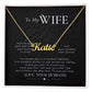 MY WIFE, CUSTOM NAME NECKLACE, GIFT FOR HER, NECKLACE PENDANT WITH MESSAGE CARD, FOR WIFE FROM HUSBAND