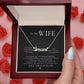 MY WIFE, CUSTOM NAME NECKLACE, GIFT FOR HER, NECKLACE PENDANT WITH MESSAGE CARD, FOR WIFE FROM HUSBAND