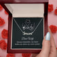DEAR WIFE, CUSTOM NAME NECKLACE WITH HEART CHARACTER, BIRTHDAY GIFT FOR HER, NECKLACE PENDANT WITH MESSAGE CARD, FOR WIFE FROM HUSBAND