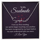 TO MY SOULMATE, SIGNATURE NAME NECKLACE, GIFT FOR HER, NECKLACE PENDANT WITH MESSAGE CARD, FOR WIFE FROM HUSBAND