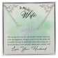TO MY WIFE,  SIGNATURE NAME NECKLACE, BIRTHDAY GIFT FOR HER, NECKLACE PENDANT WITH MESSAGE CARD, FOR WIFE FROM HUSBAND