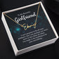 TO MY BEAUTIFUL GIRLFRIEND, SIGNATURE NAME NECKLACE WITH MESSAGE CARD, BIRTHDAY GIFT FOR HER, NECKLACE PENDANT FOR GIRLFRIEND FROM BOYFRIEND