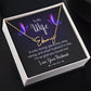 TO MY WIFE, SIGNATURE NAME NECKLACE, GIFT FOR HER, NECKLACE PENDANT WITH MESSAGE CARD, FOR WIFE FROM HUSBAND