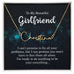 TO MY BEAUTIFUL GIRLFRIEND, SIGNATURE NAME NECKLACE WITH MESSAGE CARD, BIRTHDAY GIFT FOR HER, NECKLACE PENDANT FOR GIRLFRIEND FROM BOYFRIEND