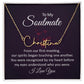 TO MY SOULMATE, SIGNATURE NAME NECKLACE, GIFT FOR HER, NECKLACE PENDANT WITH MESSAGE CARD, FOR WIFE FROM HUSBAND