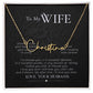 MY WIFE, SIGNATURE NAME NECKLACE, GIFT FOR HER, NECKLACE PENDANT WITH MESSAGE CARD, FOR WIFE FROM HUSBAND