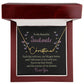 TO MY BEAUTIFUL SOULMATE, SIGNATURE NAME NECKLACE, GIFT FOR HER, NECKLACE PENDANT WITH MESSAGE CARD, FOR WIFE FROM HUSBAND