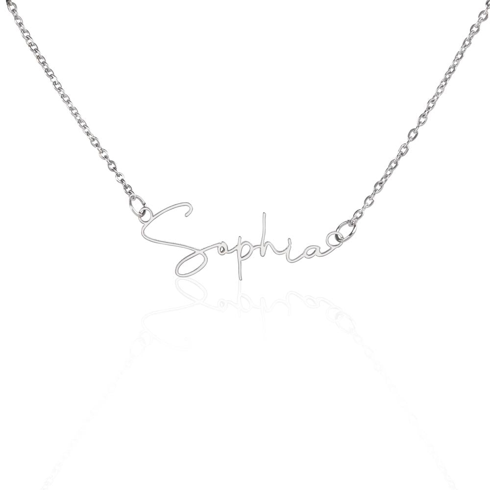 Signature Name Necklace For Her, Birthday , Anniversary Gift For Her, Women Name Necklace, Gift For Wife Daughter Mom Etc.