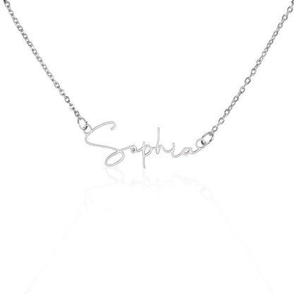Signature Name Necklace For Her, Birthday , Anniversary Gift For Her, Women Name Necklace, Gift For Wife Daughter Mom Etc.